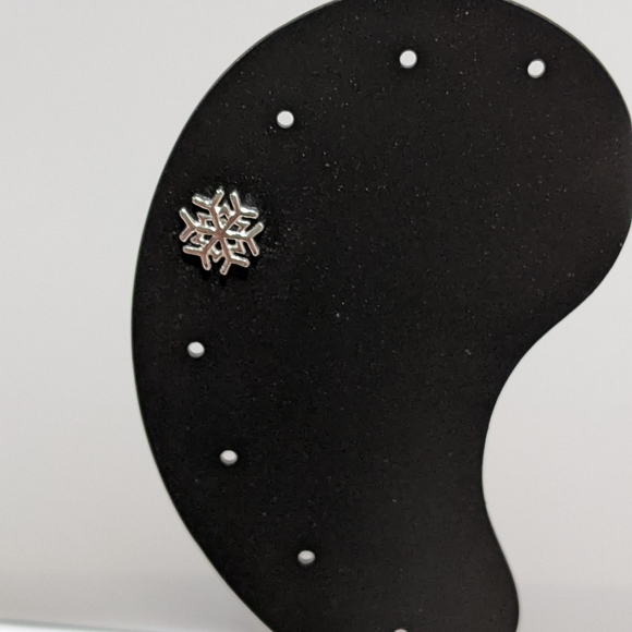Silver Snowflake Stud Earrings - Picture 3 of 3
